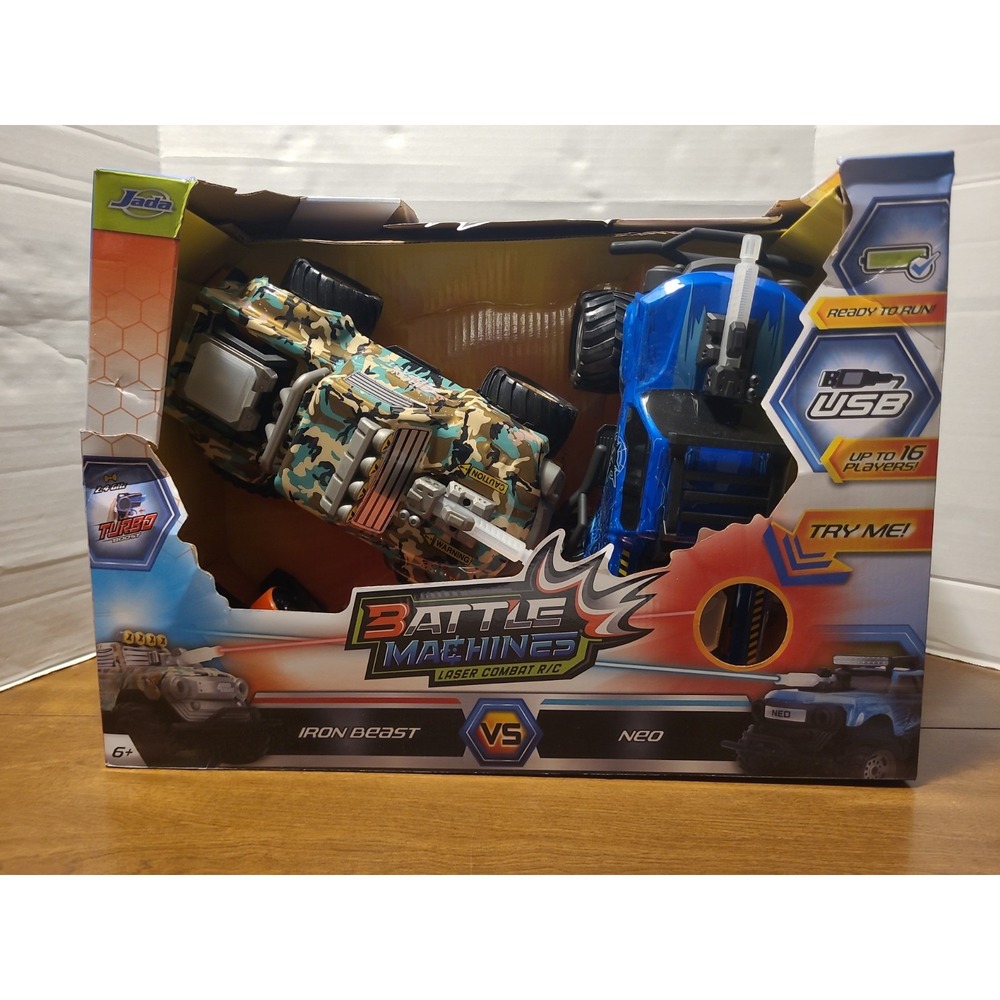Jada Toy Battle Machines Laser Combat R/C Vehicles Iron Beast vs Neo For Age 6+